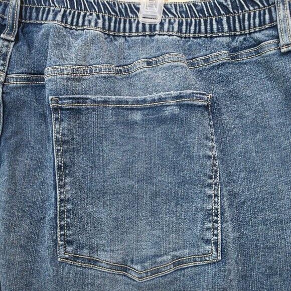 Terra & Sky Cropped Jeans Elastic Back High Rise Women's Plus Size 4X (28W-30W) - Picture 10 of 10